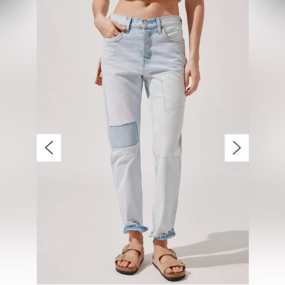 Levi's Light Blue Patched Jeans